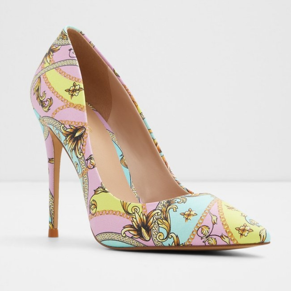 👣ALDO 🇺🇲Stessy Multicolored Stilettos (Pastels) heel shoes footwear - Picture 16 of 16